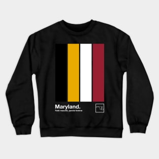 Maryland State Flag  // Original Minimalist Artwork Poster Design Crewneck Sweatshirt